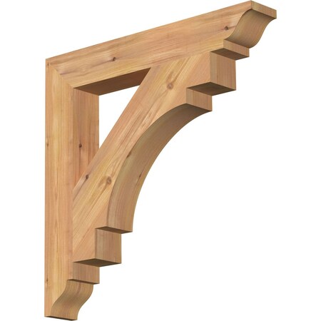 Ekena Millwork Merced Traditional Smooth Bracket, Western Red Cedar, 3 1/2"W x 24"D x 24"H BKT04X24X24MRC01SWR